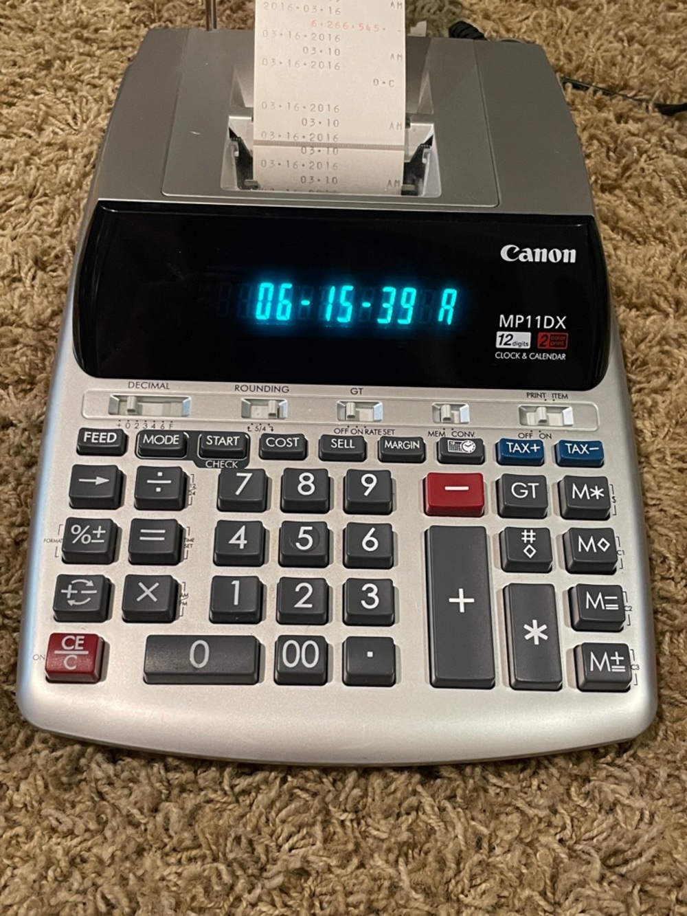 Canon MP11DX Printing Calculator with Clock and Calendar - Picture 6 of 9